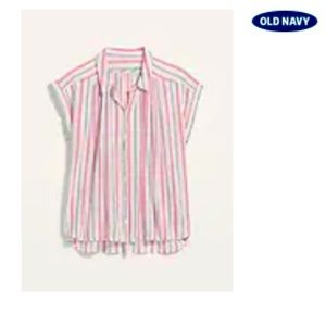 Oversized striped woman’s blouse